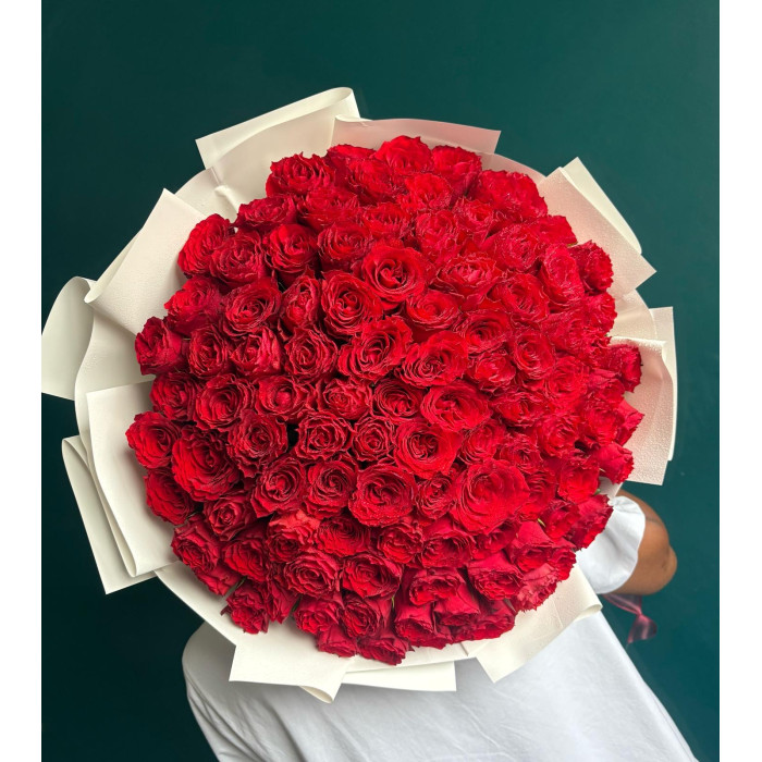 50 or 100 Roses Scarlett O’Hara” Bouquet – Luxurious Floral Arrangement — unique bouquets for any occasion