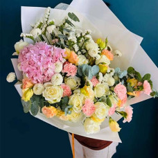 Букетная Композиция Pastel – Раскидистый Букет Микс