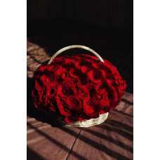 50 красных роз или 100 красных роз в корзине "Magnifique"