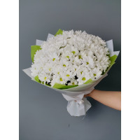 White Snow” White Chrysanthemum Bouquet – Fresh Flowers for Any Celebration