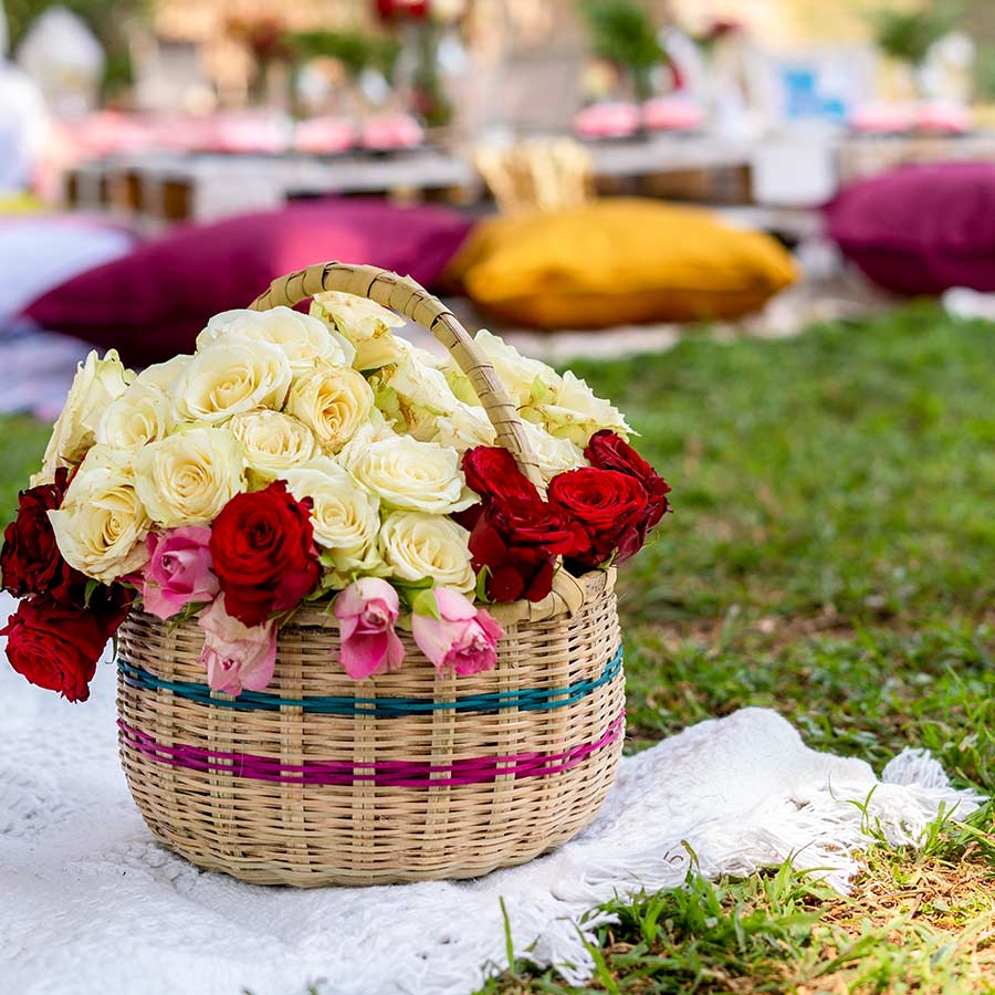 Flowers in a basket