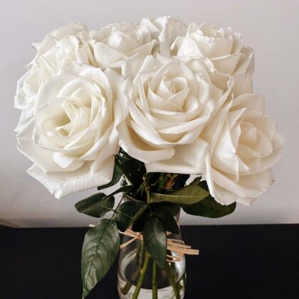 Order White Roses In A Vase