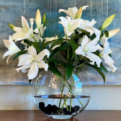 Order Bouquet Of White Lilies